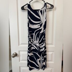 Navy blue and white dress. XS.